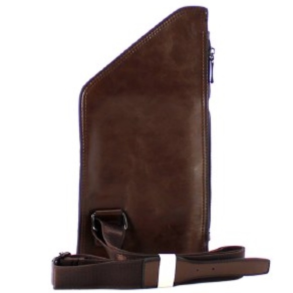 Fashion Faux Leather Men's Sling Backpack - Picture 4 of 9